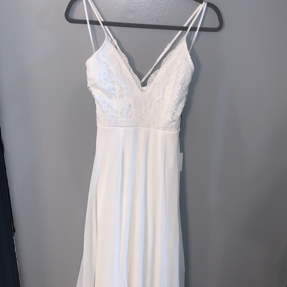Lulus long white dress